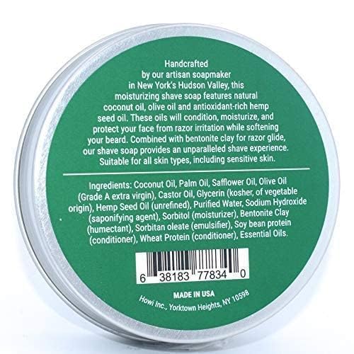 Taconic Shave Eucalyptus Mint Scent Shaving Soap ? Invigorating Eucalyptus Menthol Aroma ? Barbershop Quality Puck with Natural Oils ? Cooling Lather ? Made in USA