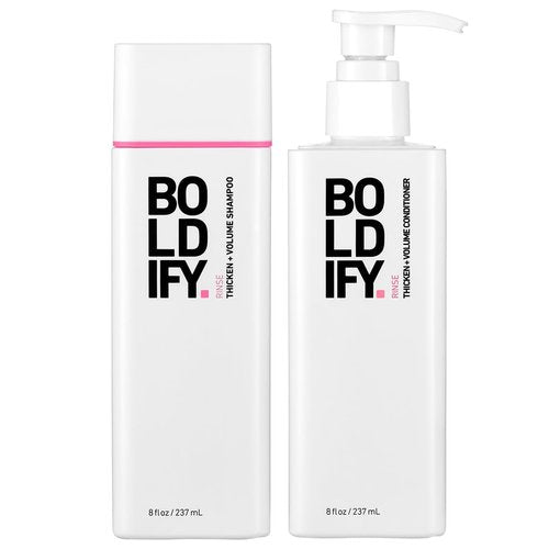 Boldify Shampoo Conditioner Bundle: Natural Hair Retention & Anti Hair Loss Formula - Vitamin Enriched for Thicker, Fuller Hair Instantly - Cruelty & Sulfate Free