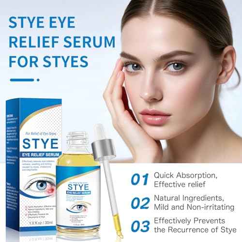 Stye Eye Treatment, Natural Stye Relief Serum for Styes, Chalazions and Blepharitis, Quickly Relieves Eye Irritation and Restores Healthier Skin,30ML