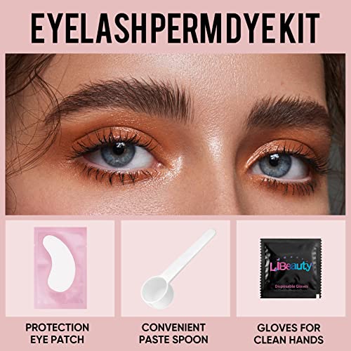 Libeauty Eyelash Color Kit Black Lash Color Volumizing Eyebrow Hair Color Kit DIY Use At Salon Or Home Natural Eyelash Treatment