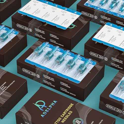 20Pcs 1209RM Tattoo Cartridge Needles Standard Round Magnum Professional Disposable Tattoo Needle with Membrane
