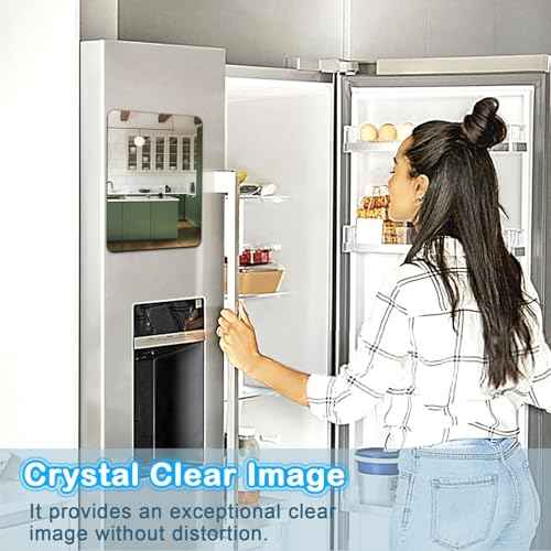 2pcs Magnetic Locker Mirror - Adhesive-Backed Shatterproof Safety Acrylic Mirror for Bathroom, School Lockers, Gym (Anti-Scratch, Lightweight, Dorm Refrigerator)