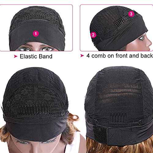 16 Inch 1B30 Dark Brown Headband Wig Human Hair 150% Density Grade 8A Unprocessed Brazilian Virgin Hairs Machine Made Ombre Body Wave Headband Wig Human Hair None Lace Front Wig