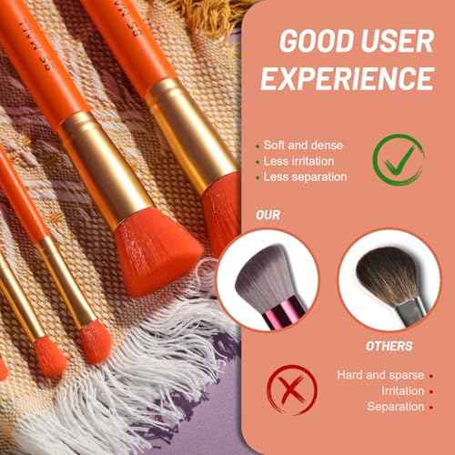 BS-MALL Makeup Brush Set 14 Pcs With Case - Foundation Brush, Concealer Brush, Blush Brush & Flawless Application ? Complete Luxury Cosmetic Brush Kit For Travel & Daily Use