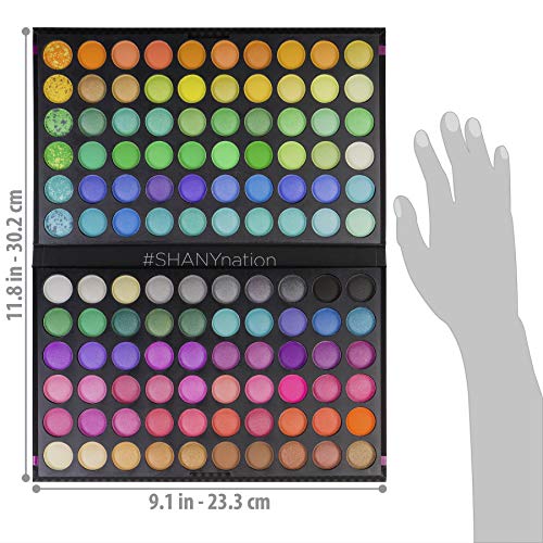 SHANY Highly Pigmented Eye Makeup Palette, 120 Matte Shimmer Metallic Eyeshadow Pallet with Long Lasting and Blendable Natural Colors - Classic Neon