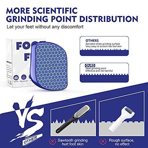 Foot File, Nano Glass Callus Remover, Portable Professional Foot Beauty Care Tool, can be Used for Wet/Dry Cracked feet, Painless Foot File for Dead Skin, Foot calluses, and Foot cuticles - Blue