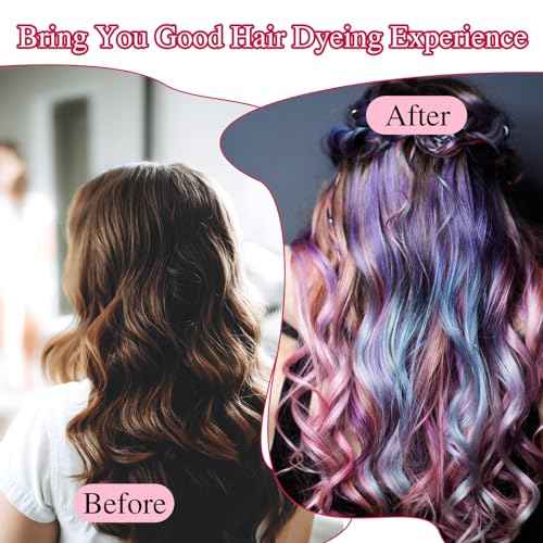 Bewudy 12 Pcs 4 Sets of Highlighting Caps with Hooks, Hair Coloring Frosting Dye Kit for Salon Hairdressing (Pink)