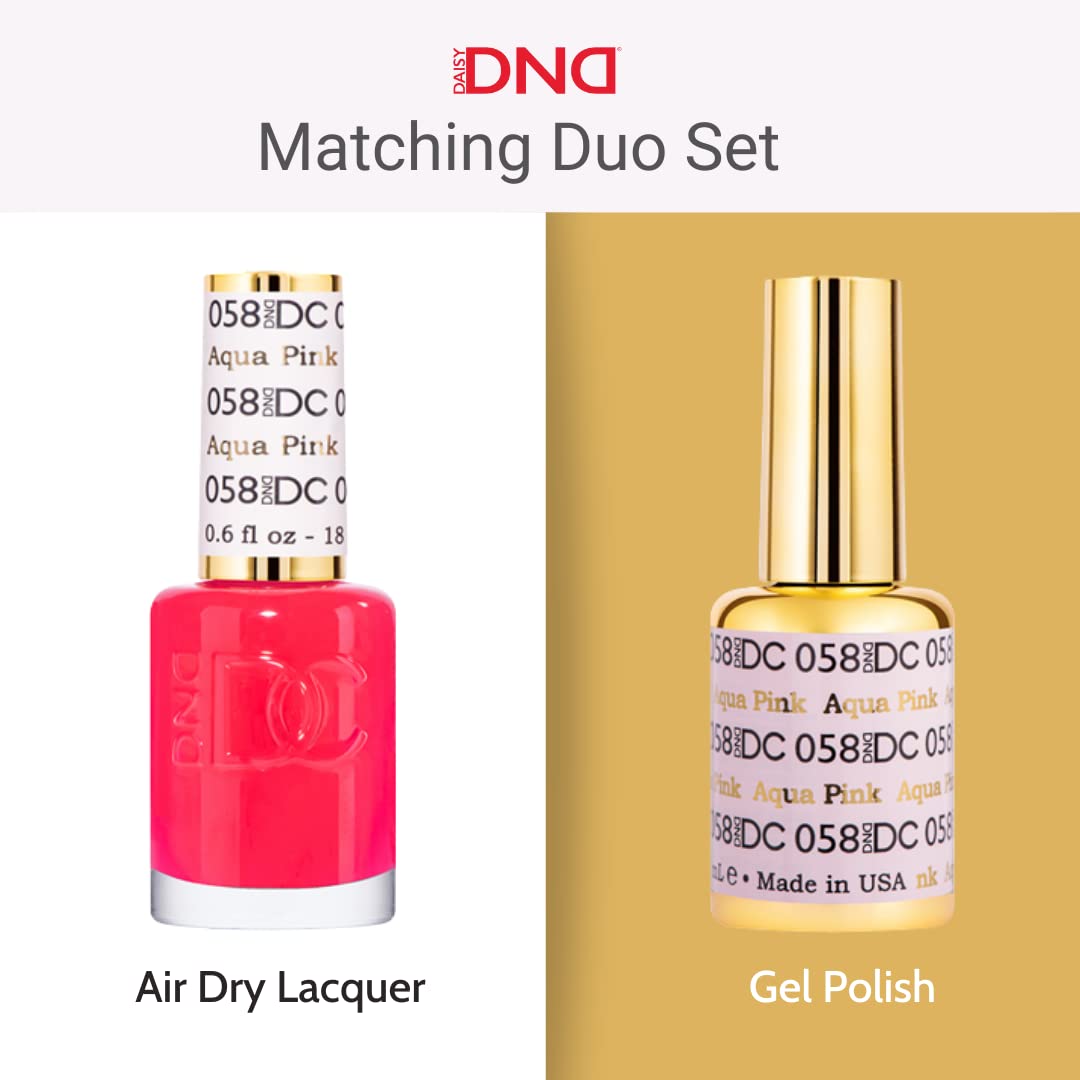 DND Gel Polish Set - 1 each of Pink Gel Polish and Pink Nail Polish, 080 Lobster Bisque, 0.5 Fl Oz