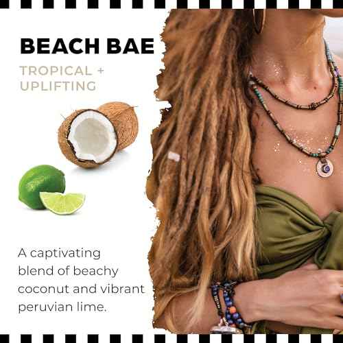 Dollylocks Refreshening Spray ? Residue-Free Dreadlock & Loc Moisturizer Spray, Plant Based Deodorizer & Conditioner for Dreads,Vegan & pH-Balanced (Beach Bae Scent, 8oz)