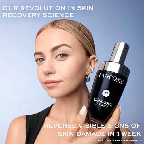 Lanc?me G?nifique Ultimate Dual Recovery Face Serum- Anti-Aging Serum Visibly Improves Fine Lines, Rough Texture, Plumpness and Even Skintone - with Beta Glucan and, Hyaluronic Acid