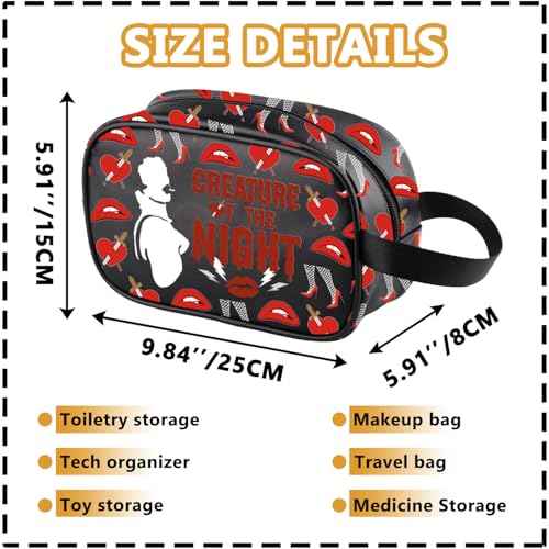 XYANFA Rock Horror Cosmetic Bag Picture Show Gift Fans Gift Horror Movie Themed Gifts (CREATURE NIGHT t-m)