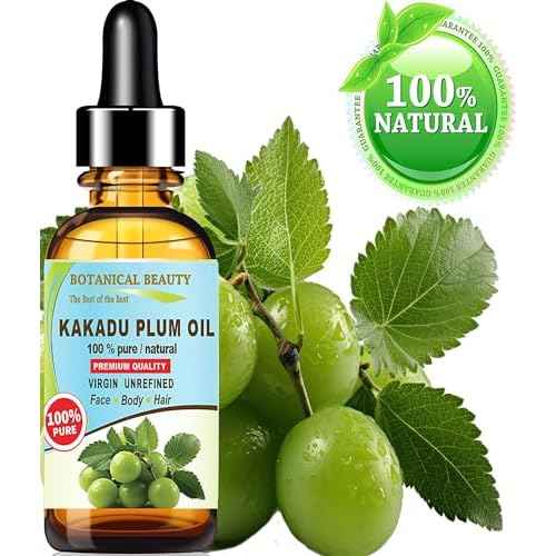 Botanical Beauty Australian KAKADU PLUM OIL 100% Pure Natural Virgin Unrefined Cold-pressed carrier oil 1 Fl oz 30 ml For Face, Skin, Body, Hair, Lip, Nails