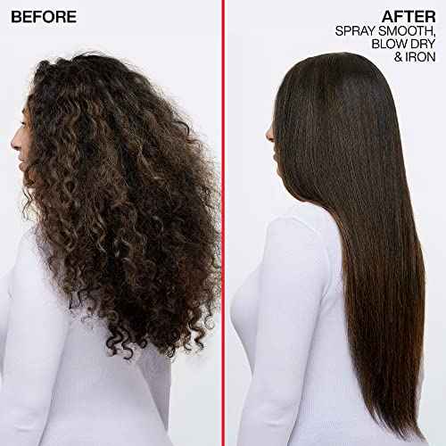Redken Spray Smooth Anti Frizz Hair Spray | Frizz Control and Heat Protection | Instant Smoother | With Citric Acid | Paraben, Sulfate & Silicone-Free| 2 Oz
