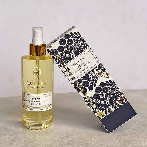 LOLLIA Dream Dry Body Oil, 6.8 Fl. Oz. ? White Tea & Honeysuckle ? Women¡¯s, Scented, Moisturizing, Dry Body Oil for Women, For All Skin Types