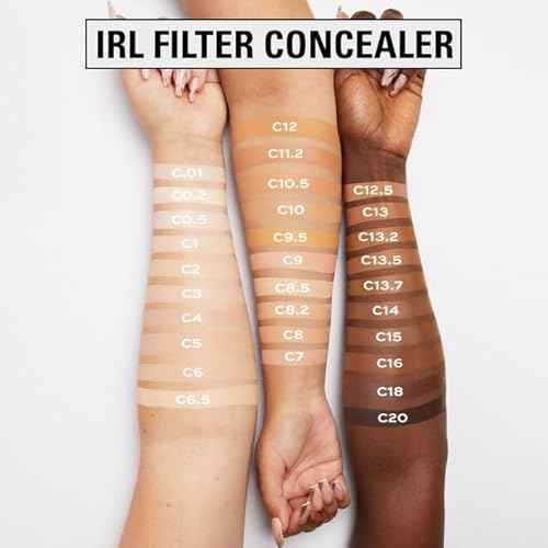 Revolution, IRL Filter Finish Concealer, Full Coverage, Oil-Free, Long-Lasting & Lightweight Formula, Infused with Hyaluronic Acid, Vegan & Cruelty-Free, C2, 0.21 oz