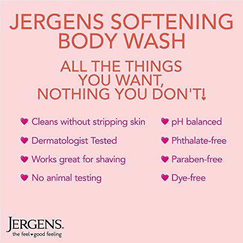 Jergens Original Scent, Cherry Almond, Dry Skin Moisturizer and Softening Body Wash, 2ct Bundle