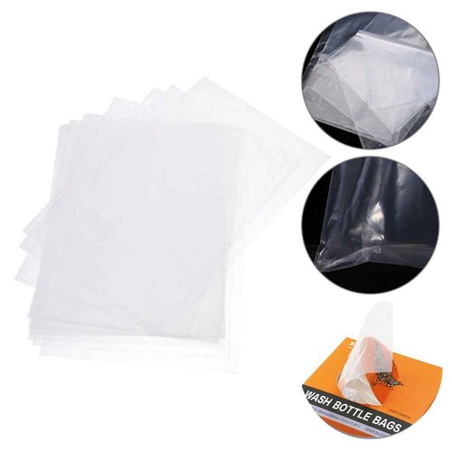 Yuelong Tattoo Wash Bottle with Bags Kit, 2Pcs 250ml Squeeze Washing Tools and 250pcs Tattoo Bottles Covers Water Squirt Bottle with Scale Labels for Medical Label Tattooing Supplies