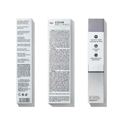 ion Brilliant Grey 6AV Medium Grey Pearl Demi Permanent Cr?me Hair Color, Fade Resistant & PPD Free 2.05 Oz
