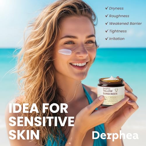 Natural Beef Tallow Sunscreen ? SPF 50 Daily Sun Care for Extremely Sensitive, Acne-Prone & Kid-Safe Skin ? Non-Toxic Sunblock with 22% Non-Nano Zinc Oxide, Clean Formula for Face & Body