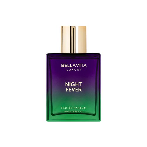 BELLAVITA Luxury NIGHT FEVER Perfume for Women and Men | Notes of Bergamot Mandarin, Peach, Musk & Vanilla | Long Lasting Eau De Parfum for Man and Woman | Fruity Premium Unisex Fragrance Scent