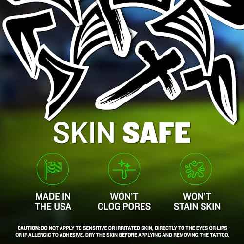 Sports Eye Black Temporary Tattoos (Cross - 6 Pack) Made in The USA No Grease, No Mess, Fast Application Eye Black Accessories for Football, Baseball, Softball, Lacrosse & More