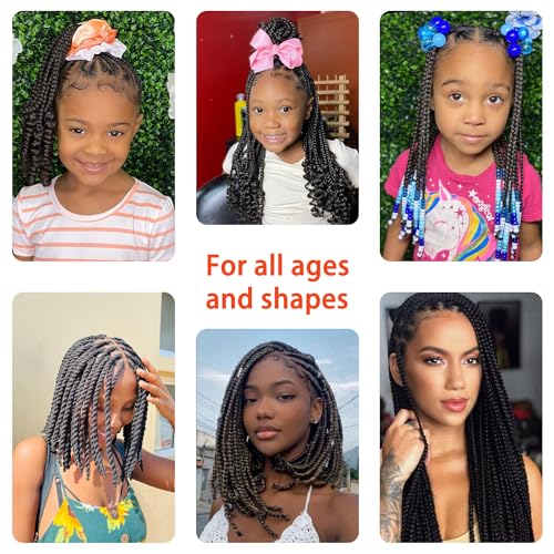 Brazilian Wool Hair Acrylic 100% 8 Pack for African Crochet Braid/Box Braids/Jumbo Braiding/Senegalese Twist/Faux Locs/Twist Wraps Synthetic Fiber Hair Extensions Natural Black Color