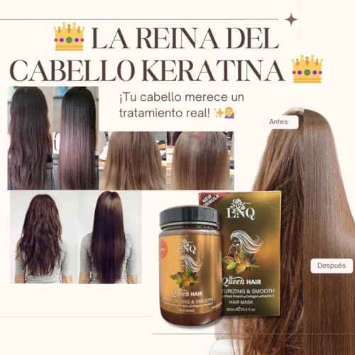 Keratina Capilar La Reina del Cabello ? 850 ml ? Con Arg?n, Col?geno, Prote?na de Trigo y Vitamina E ? Sin Sal ni Parabenos ? Hidrataci?n y Alisado Profundo