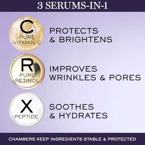Lanc?me R?nergie C.R.x. Triple Serum Retinol - Anti-Aging Serum With Pure Retinol, Pure Vitamin C, X-Peptide - Target Wrinkles and Pores - All Skin Types, including Sensitive