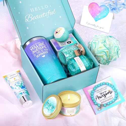 Birthday Gifts for Women, Gifts for Women, Mom, Wife, Girlfriend, Sister, Friends, Her, Relaxing Spa Gifts Basket Self Care Gifts, Christmas, Valentine's Day, Mother's Day Gifts