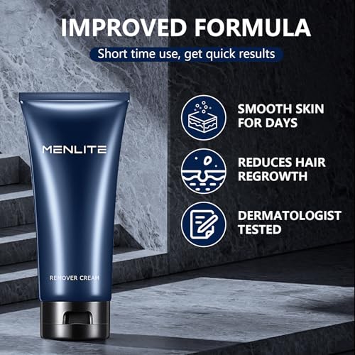 Hair Remover Body Cream, Quick and Easy Skin Friendly Hair Remover for Men & Women, Suitable for Arms Legs Chest and Public Area, Painless, Soothing(Grey, 3.38 Fl Oz (Pack of 1))