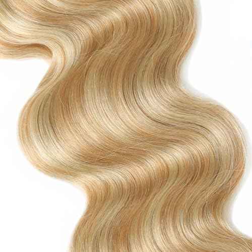 P27613 Bundles Highlight Body Wave Human Hair Bundle Ombre Hair Weave Two Tone Honey Blonde Mixed With 613 Bundle Blonde Body Wave 3 Bundles 34 34 34 Inch