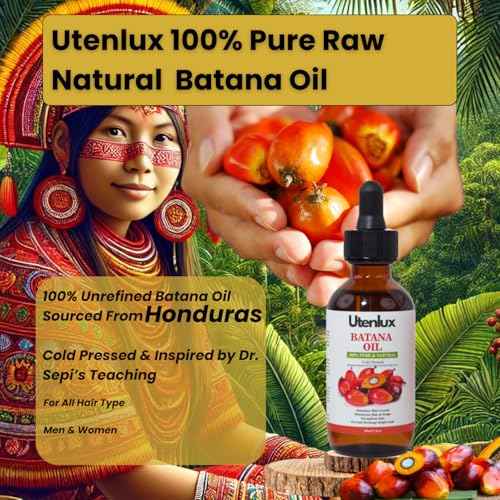 100% Pure Botana Oil Hair Growth, Dr. Sebi Organic Ojon Oil for Hair Growth, Cold Pressed, Sourced from Honduras, 2 oz