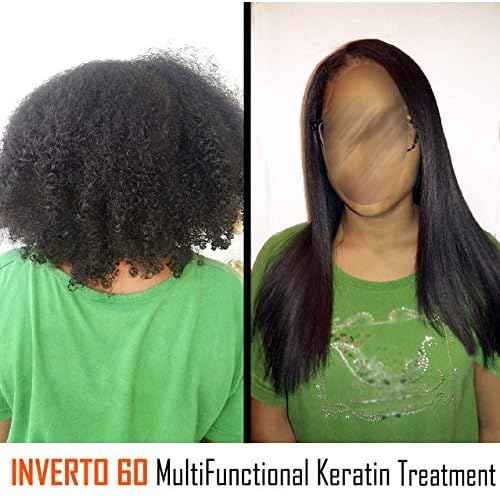 INVERTO 60 Advanced Gel Complex Brazilian Keratin Hair Blowout Treatment Formaldehyde Free Straightening Smoothing and Repairing Damaged Hair Keratin Research (Long Hair-240ml)