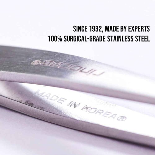 [Premium Hand-Made] Round tip Tweezers, 316 Surgical-Grade Stainless Steel for Safety, Precision tweezers, hair tweezers for plucking, Facial Hair Tweezers for Men & Women, Trim Tweezers