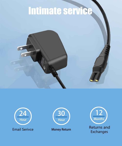 LIANSUM 2W Charger 8V 100MA Power Cord Compatible with Philips One Blade QP2630 Shaver, HQ850, Norelco Oneblade QP2530, QP2630 Electric Razor Trimmer Charging Cable Supply