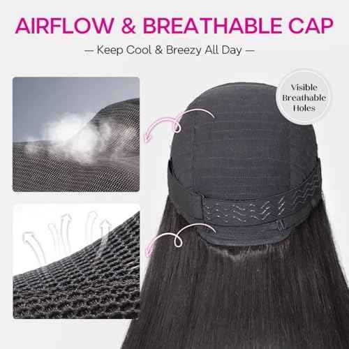 mscoco Bob Wig Human Hair 6¡¿5 Natural Black Body Wave Lace Front Wigs Human Hair Pre-bleached knots Glueless Bob Wig Human Hair Glueless Wigs Human Hair for Black Women