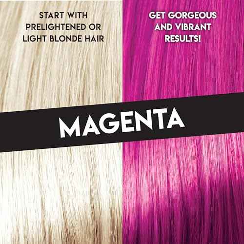 Color Lux Direct Vibes Semi-Permanent Hair Color, Magenta, Vibrant & Long-Lasting Shade, Ammonia-Free, Vegan, Sulfate-Free, Paraben-Free, 8 fl oz