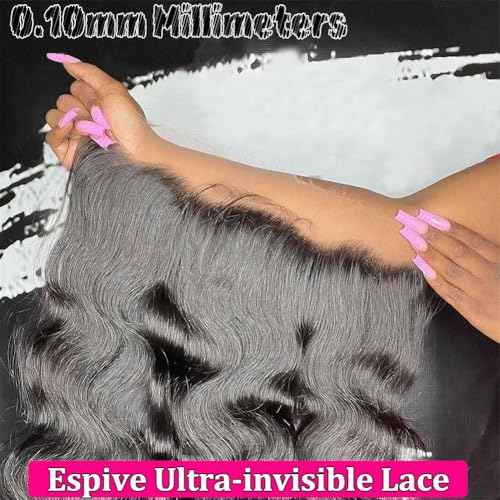 20 Inch 13x4 0.1mm SKINLIKE Ultra Thin Invisible HD Frontal Body Wave Transparent Lace Frontal Closure Melt Into Skin Easily Pre Plucked With Baby Hair 12A Grade Brazilian Human Hair
