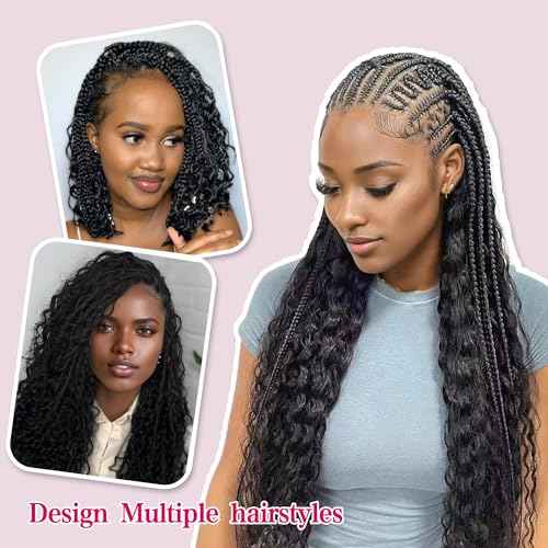 Deep Wave Bulk Human Hair for Braiding 10A Brazilian Curly Human Hair 100 percent Human Hair 2 Bundles No Weft micro Human Braiding Hair for Boho Braids Virgin Hair Extension(Natural Black, 100g 24")