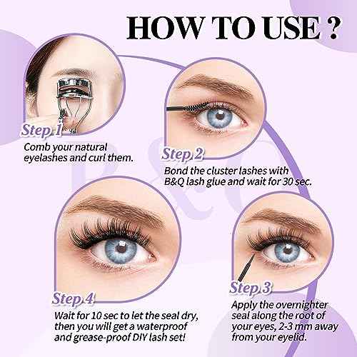 Lash Sealer 10ML Lash Sealer for Cluster Lashes Black Lash Sealant for Eyelash Extensions Waterproof Lash Overnight Sealer(Black Seal 10ml)