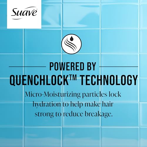 Suave 2-in-1 Moisture Shampoo & Conditioner with Vitamin B5 Infusion and pH Balanced Salon Formula, Anti-Frizz Cleansing for Dry Hair, 28 Oz (Pack of 4)