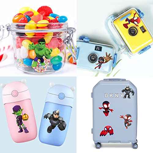Spidey Birthday Party Supplies, 34Pcs Temporary Tattoos Party Gifts, Removable Fake Tattoo Stickers for Goody Bag Treat Bag Stuff for Spidey Birthday Decorations