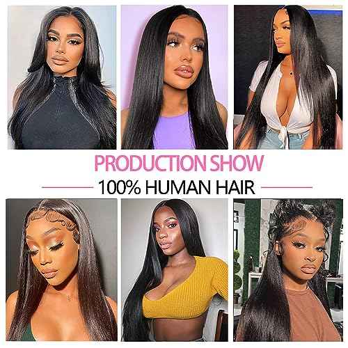 10A Straight Bundles with Closure 20 22 24 with 18 Inch Human Hair Bundles with Closure 100% Unprocessed Brazilian Virgin Human Hair Weave with Closure HD Lace