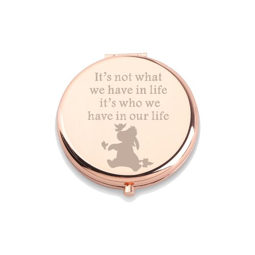 WUSUANED Donkey Makeup Mirror It’s Not What We Have in Life It’s Who We Have in Our Life Jewelry Donkey Lover Gift