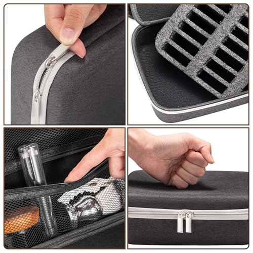 Noverlife Hair Clipper Guard Blades Holder Case, Barber Guard Storage Bag for 20 Metal Blades Hard Storage Travel Case