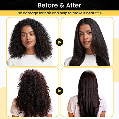 Hot Comb Set 7Pcs, Electric Hair Straightener Pressing Comb for Black Hair, Hot Comb Set with Wig Wax Stick, Lace Band, Rat Tail Comb £¦Salon Clips