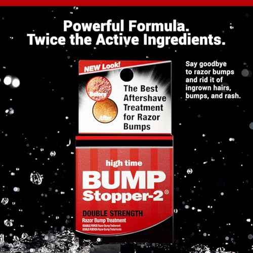 Bump Stopper 2 Double Strength Razor Bump Treatment | Formulated to Relieve Razor Burn | Eliminates Ingrown Hairs | Aftershave for Men - 0.5 OZ (9 Pack)