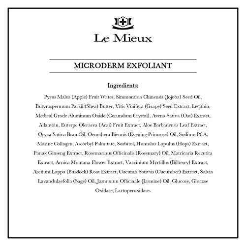 Le Mieux Microderm Exfoliant - Radiance Boosting Microdermabrasion Scrub for Face & Neck, Exfoliating Facial Polish for Congested Pore & Uneven Skin Tone, No Parabens or Sulfates (1.75 oz / 52 ml)