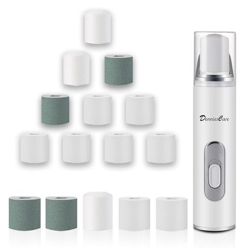 DenniesCare Electric Nail Buffer and Replacement Grinding Heads Bundle, Filing, Buffing and Shining