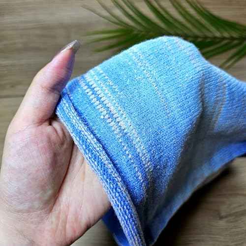 2PCS Handmade Wide Tube headwrap Headband for dreadlocks, braids or regular hair Knitted headband for Men and Women Hiking Gaiter Hair Wrap Headbands for Dreads (Purple Blue)